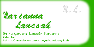 marianna lancsak business card