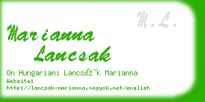 marianna lancsak business card